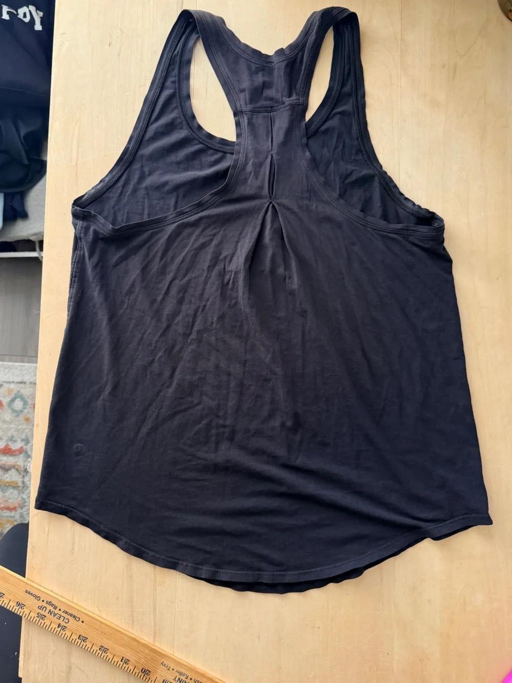 Lululemon Athletica Black Racerback Tank Top - Women's Casual Layering Tee - 4/6
